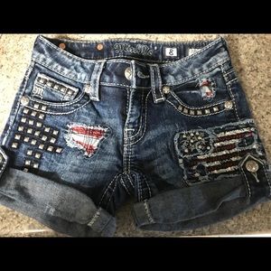Girls Miss Me shorts size 8